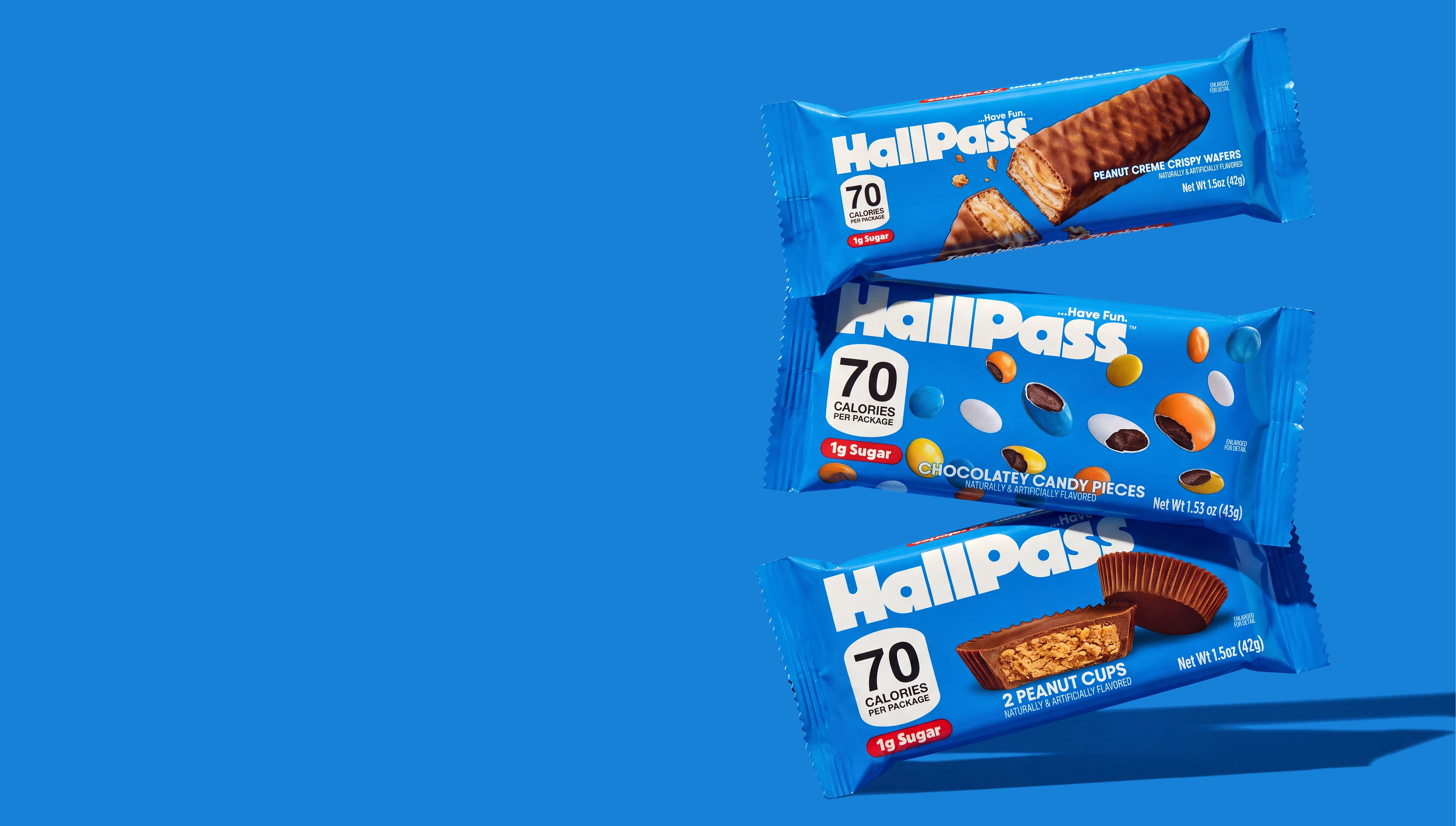 Candy that tastes bigger than70 calories.